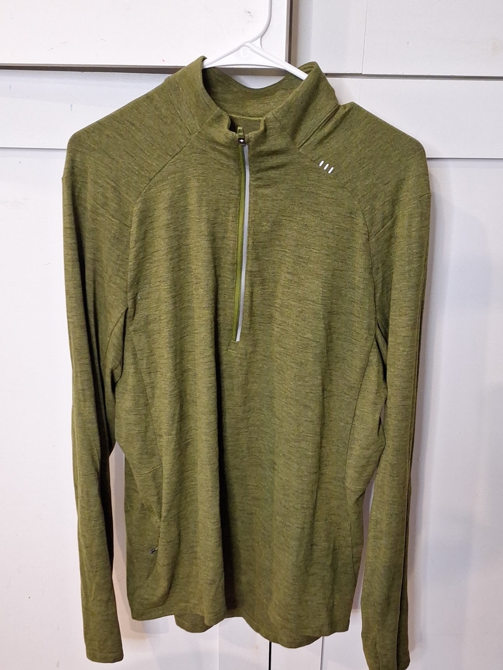 Olive Green Quarter-Zip Men's Sweater